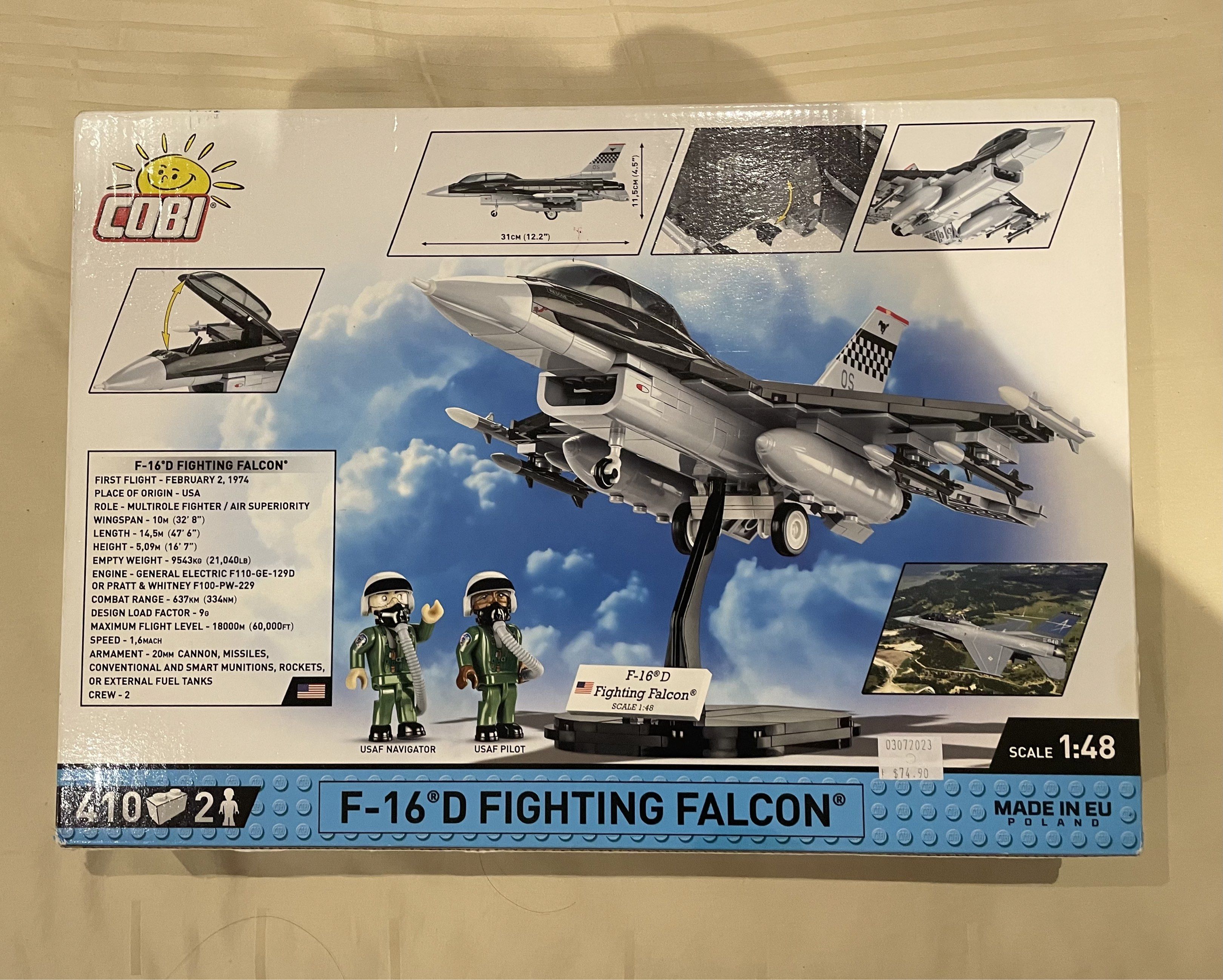 COBI 5815 F-16D Fighting Falcon Model Airplane, Hobbies & Toys, Toys ...