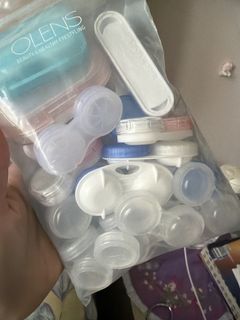 Simple Contact Lens Case, Portable, Compact, With Mirror