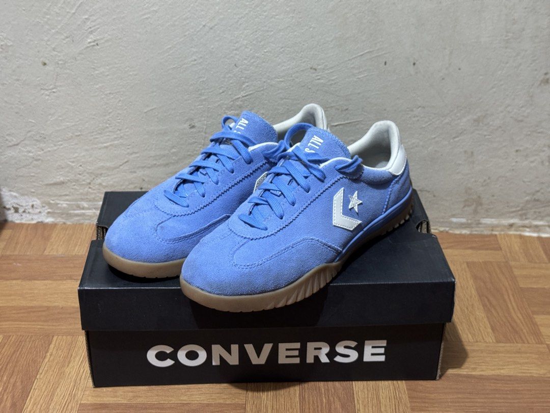 Converse Run Star Trainer (Category: Sneakers) located in Pasig City. Submitted by dranier (Listing ID 1421655198, Image 2). Description: Converse Run Star Trainer - Light blue colorway - Suede upper - Dirt on the suede as seen in photos - Gum rubber outsole - Men's US 8 / Women's US 9.5 (TTS, fits smaller than Chuck Taylors) - Includes original box.