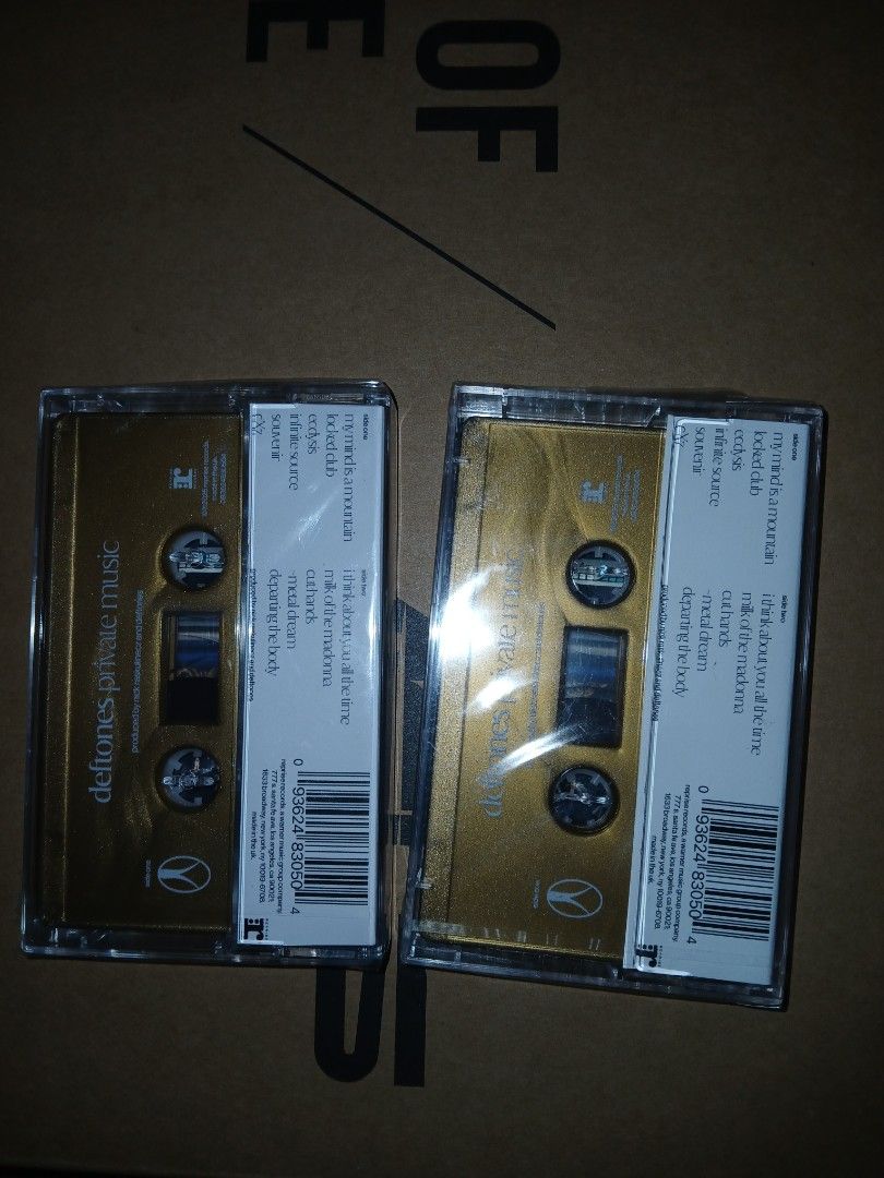 Deftones cassette (Category: CDs & DVDs) located in Pili. Submitted by marktoraldo (Listing ID 1421622543, Image 2). Description: 1200 Each. sealed. add shipping fee Gcash payment. fixed price.