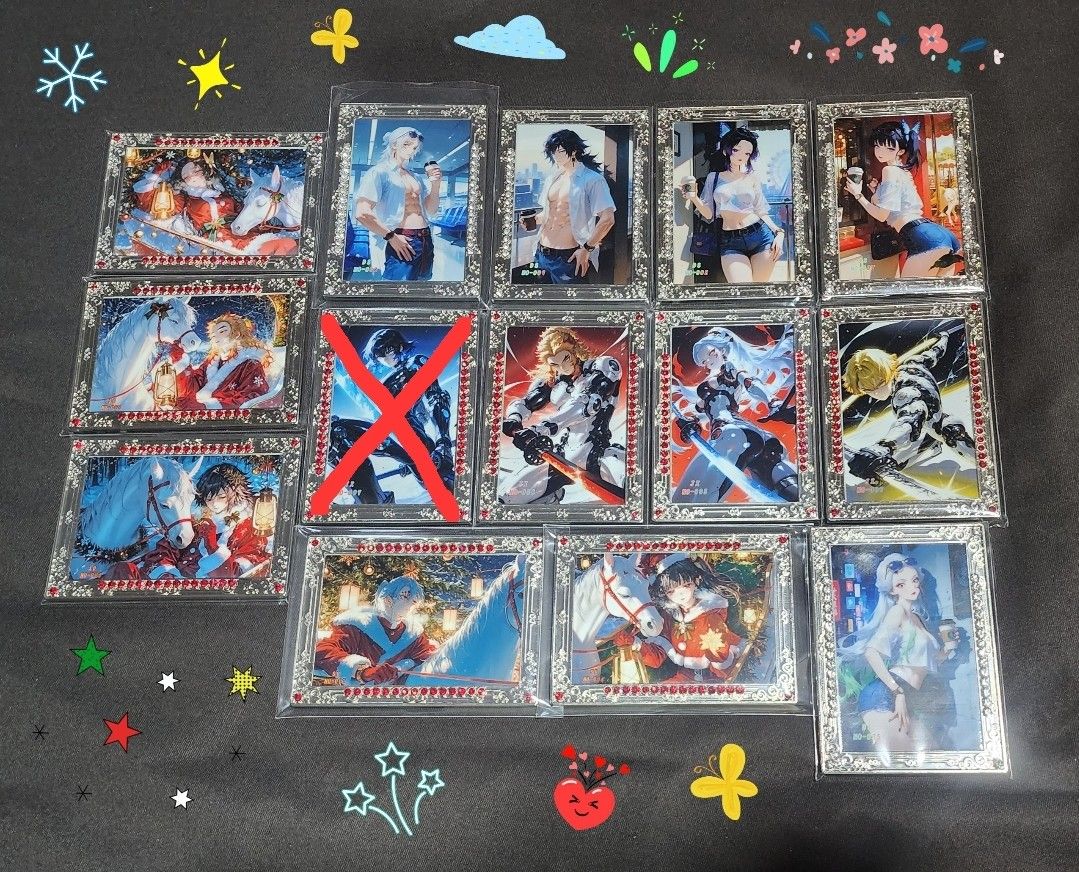 Demon Slayer Diamond Metal Frame Cards, Hobbies & Toys, Memorabilia ...