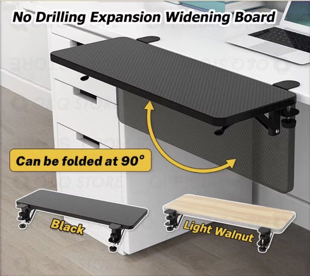 Desktop Extension Board No-Drill | Expandable Computer Table Widening ...