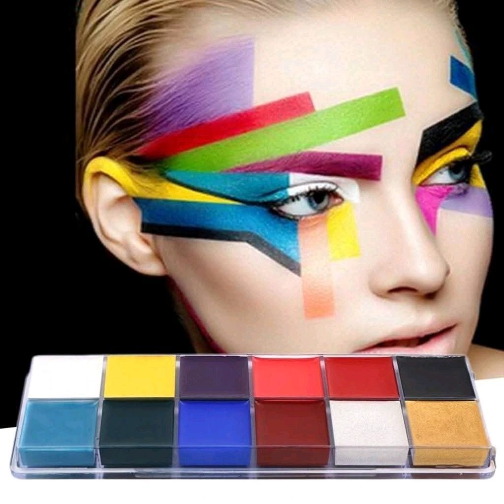 Face Paint Palette (Category: Makeup) located in Manila. Submitted by nazmanaziz79 (Listing ID 1421636188, Image 3). Description: - Vibrant face paint palette - Includes blue, green, red, yellow, and black colors - Comes with brushes for easy application - Ideal for parties, events, and creative play - Compact and easy to carry.