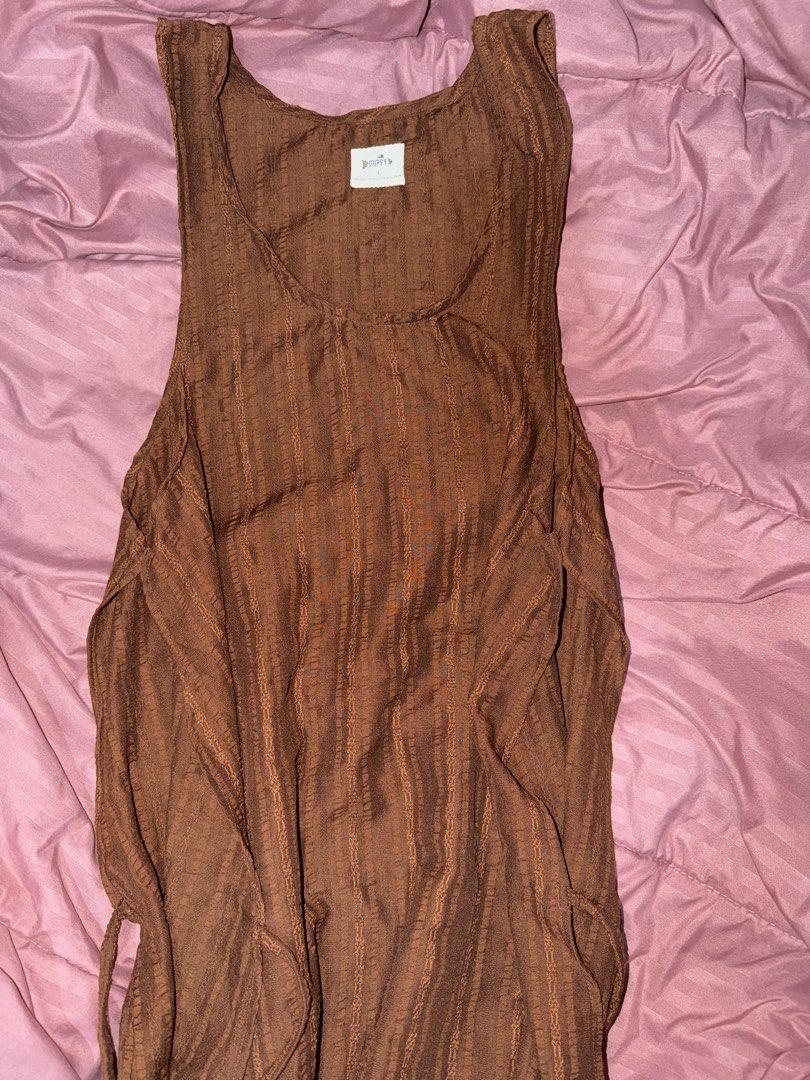 Guppy Ph Brown/Black Beach Cover up (Category: Dresses) located in Cabuyao City. Submitted by zenreid (Listing ID 1421746678, Image 1). Description: - 300 for 2 - Design: Scoop neck and side ties Original price for each: 849 php.