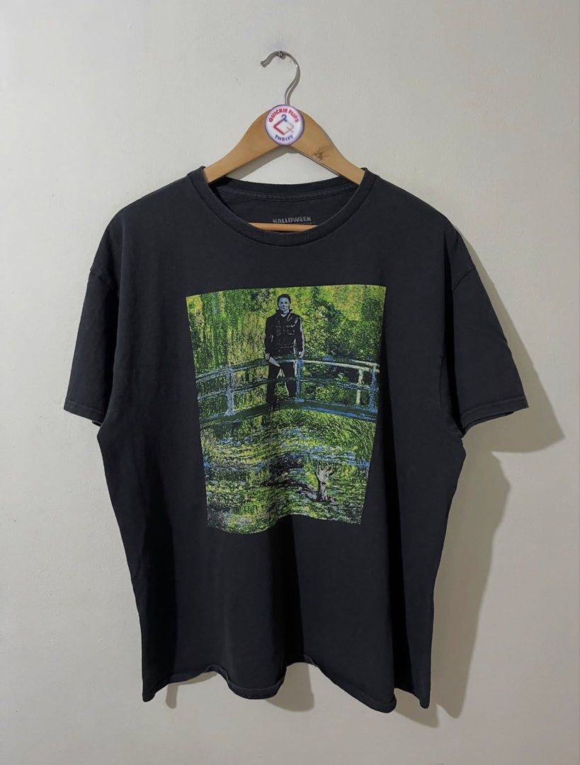 Halloween x Michael Myers Box Logo Tee (Category: Tshirts & Polo Shirts ) located in Subic. Submitted by quickieflips (Listing ID 1421745391, Image 3). Description: Halloween x Michael Myers Box Logo Shirt Super beefy collar / neckline Size: Extra large Dimension: 23.5” x 28” No issue / good all over fade 600 php Shipping fee will be shouldered by the buyer Location: Olongapo / Subic.
