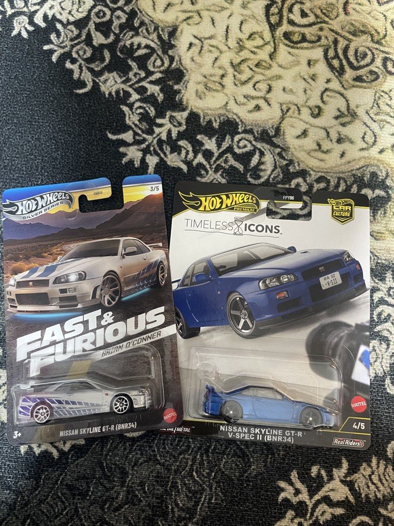Hot Wheels Fast & Furious Nissan Skyline GT-R (BNR34), Hobbies & Toys ...
