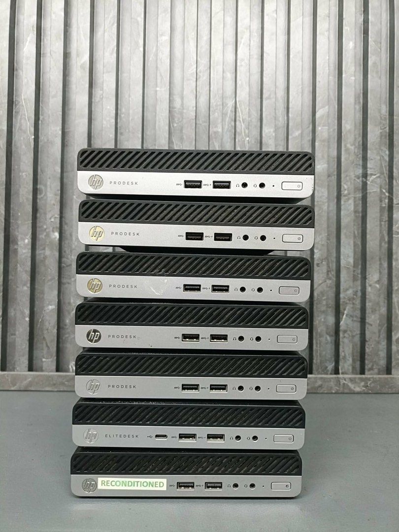 HP ProDesk Mini Desktop PC (Category: Desktops) located in Manila. Submitted by trvpspxt (Listing ID 1421701050, Image 1). Description: HP PRODESK AMD RYZEN 5 2400GE MINI PC 💯 8GB RAM DDR4 /256GB M.2 NVME & SATA 💯 WITH ADOPTOR 💯 READY TO WIFI 💯 READY TO WINDOWS 10 & 11 💯 READY TO USE GOODS FOR PERSONAL USE 💯 GOODS FOR OFFICE & SCHOOL 💯 DIRECT OL BUYERS 💯 8,000 - HP ProDesk Mini Desktop Computers - Compact design - Multiple USB ports - Aud
