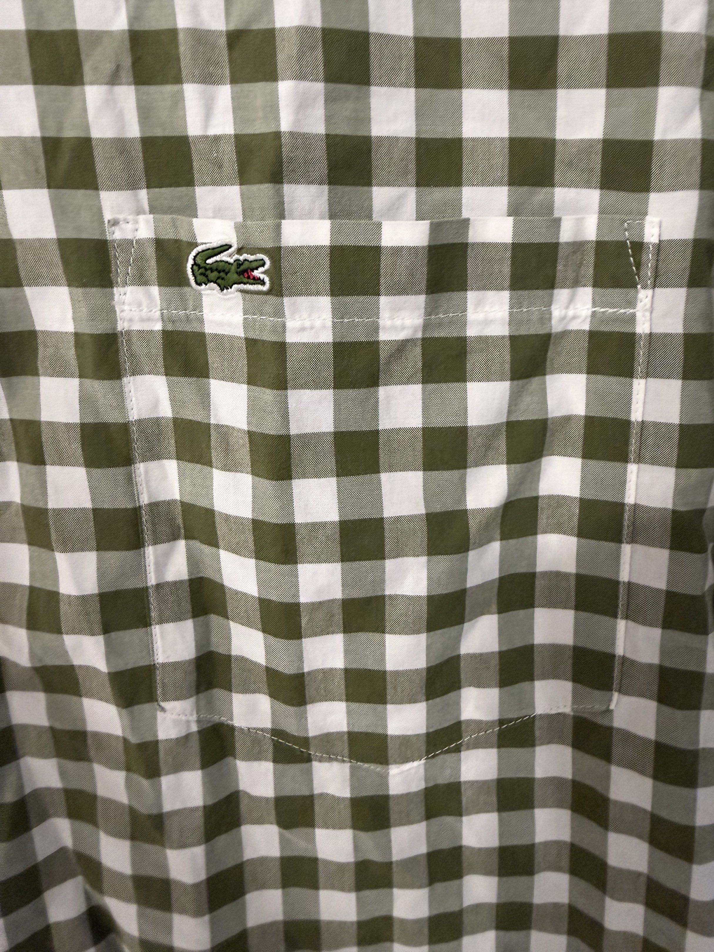 Lacoste Classic Fit Checkered Shirt (Category: Tshirts & Polo Shirts ) located in Pasay City. Submitted by philippps (Listing ID 1421702031, Image 2). Description: Lacoste checkered polo buttondown Large Authentic/Legit Used once.
