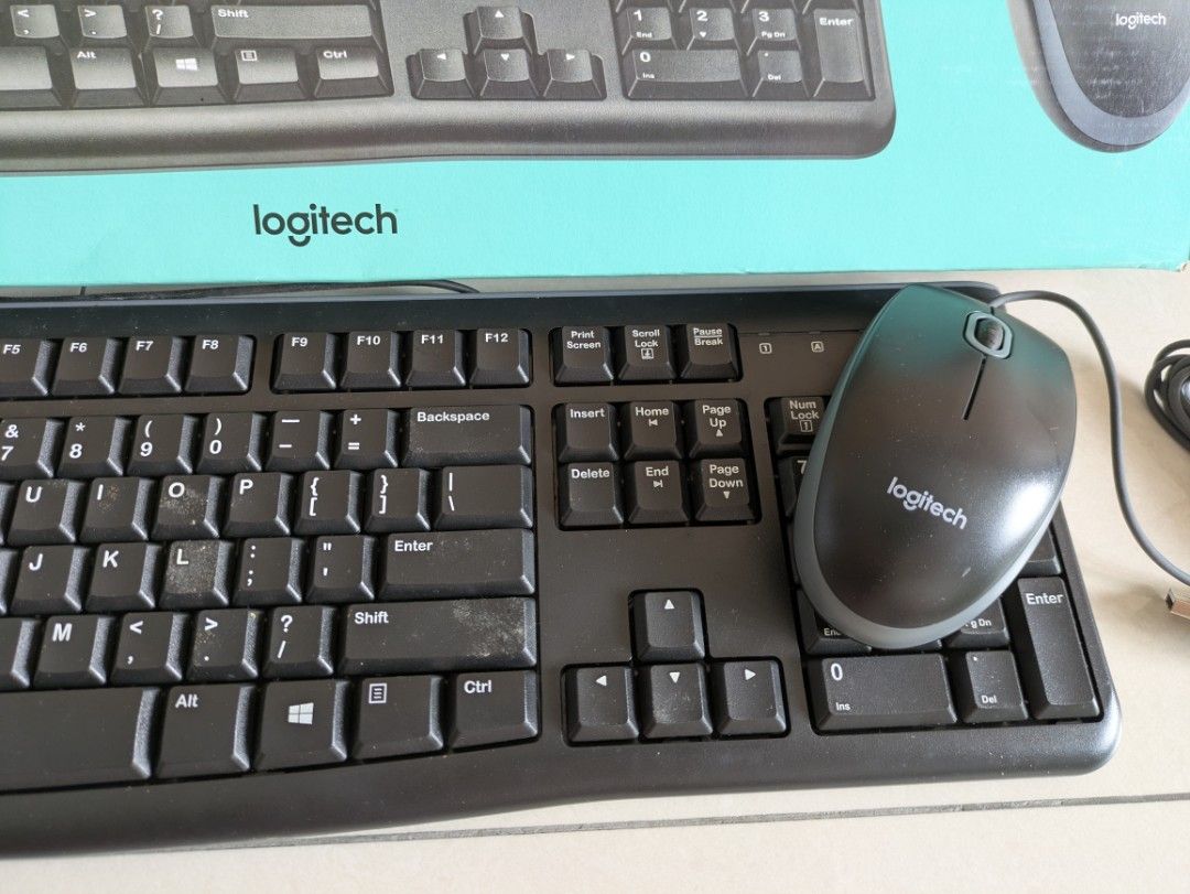 Logitech MK120 Wired Keyboard and Mouse Combo, Computers & Tech, Parts ...