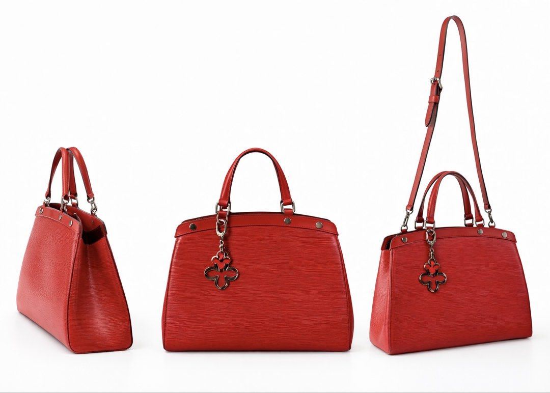 Louis Vuitton Red Handbag with Charm (Category: Luxury Bags & Wallets) located in Manila. Submitted by rotation2000 (Listing ID 1421673380, Image 1). Description: - Elegant red handbag - Textured finish - Dual top handles - Detachable shoulder strap - Decorative charm - Silver-tone hardware - Structured silhouette - Durable material.