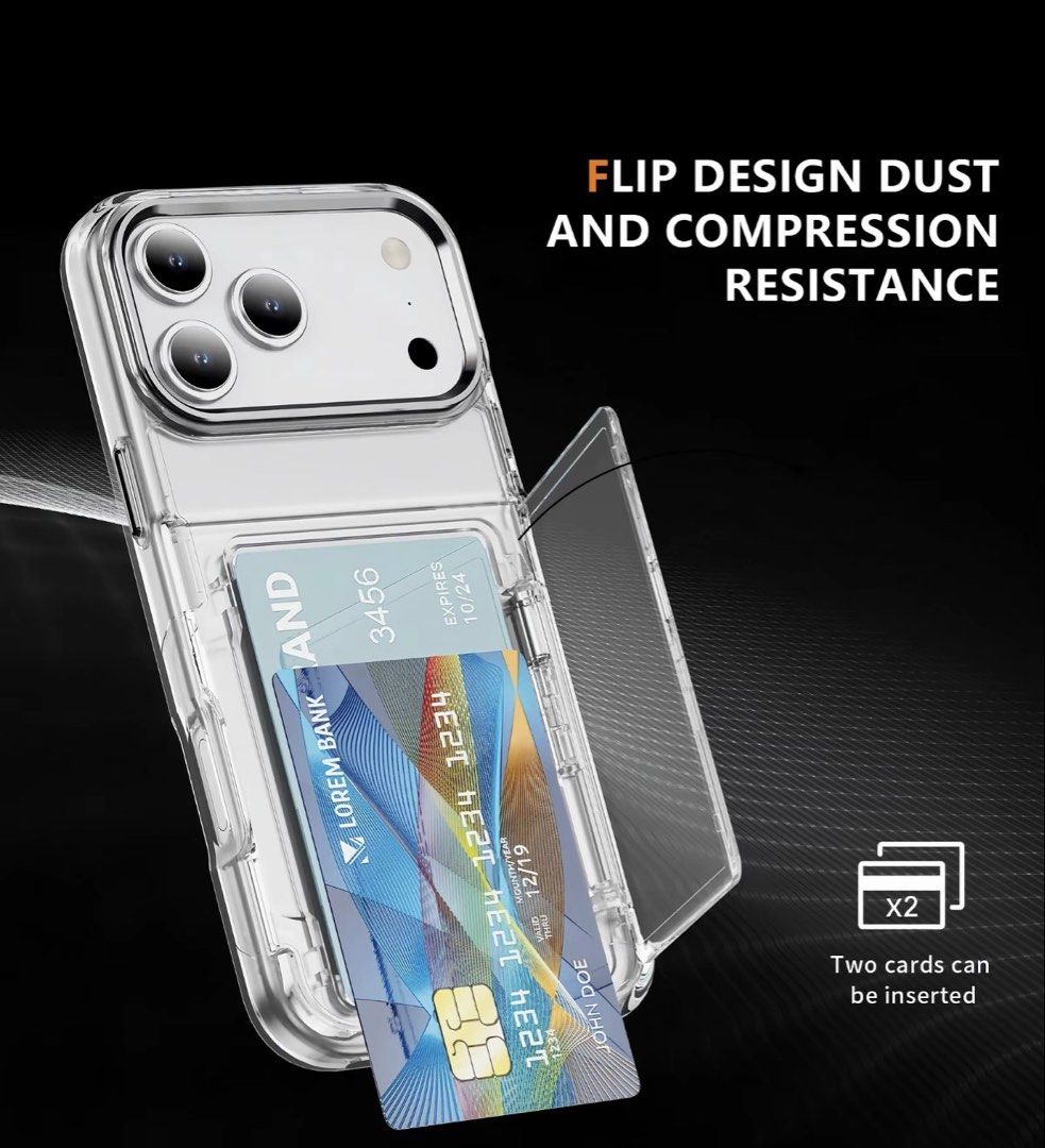 IPHONE 17pro Multi-functional clear phone case for iphone cover shock proof card holding case (Category: Cases & Sleeves) located in Cavite. Submitted by jam90053 (Listing ID 1421622285, Image 2). Description: Available Color: Pink .