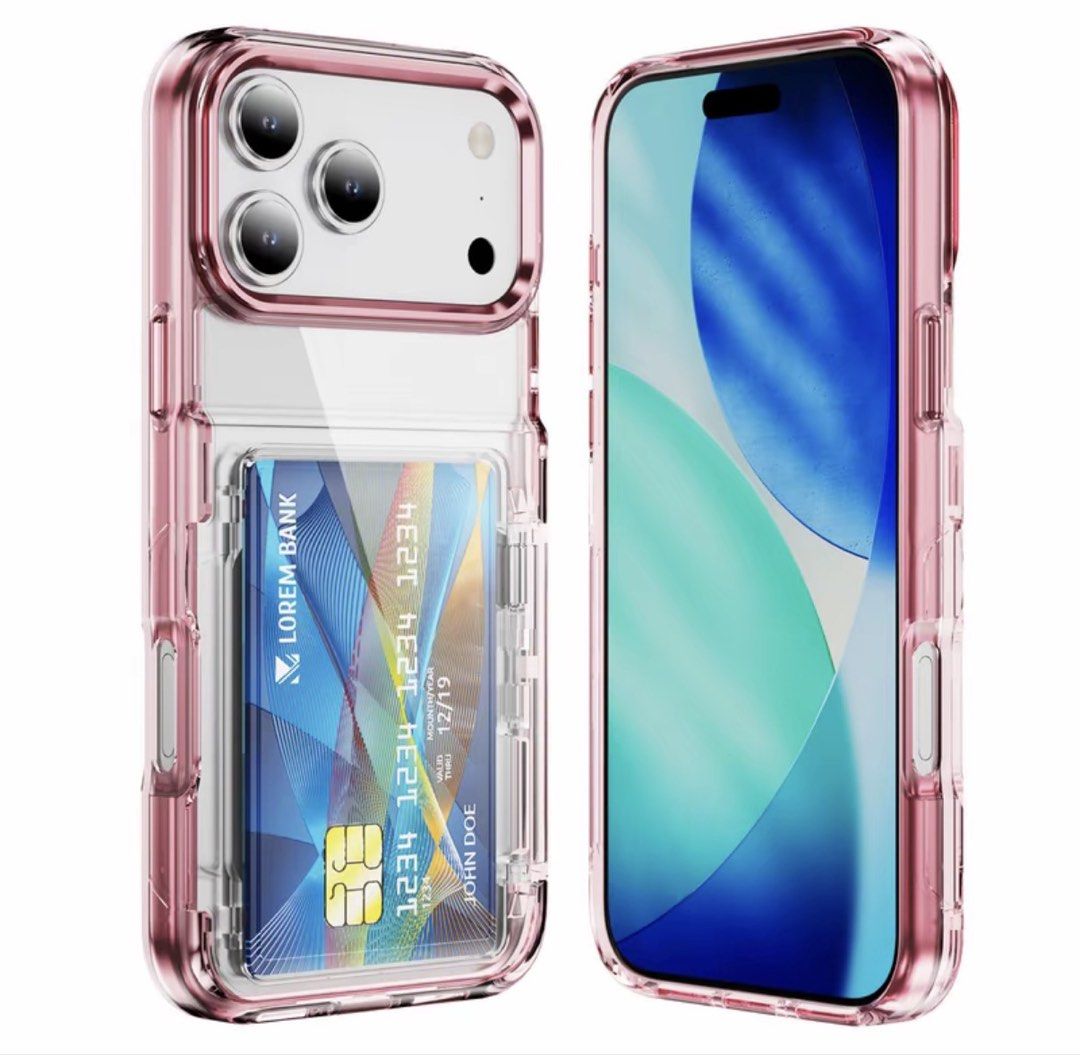IPHONE 17pro Multi-functional clear phone case for iphone cover shock proof card holding case (Category: Cases & Sleeves) located in Cavite. Submitted by jam90053 (Listing ID 1421622285, Image 1). Description: Available Color: Pink .