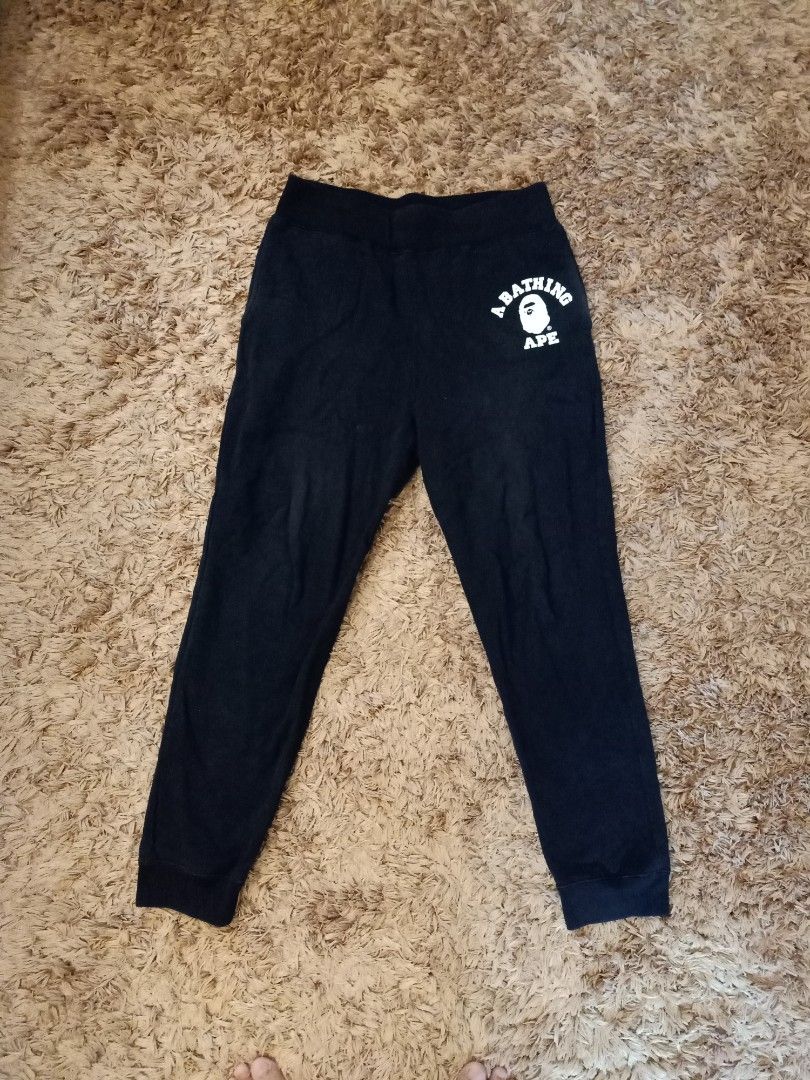 Original bape jogger pants for men (Category: Joggers) located in Binmaley. Submitted by fashionluxury058 (Listing ID 1421639053, Image 1). Description: original bape jogger pants for men in very good condition size: 34 to 36 men color black.