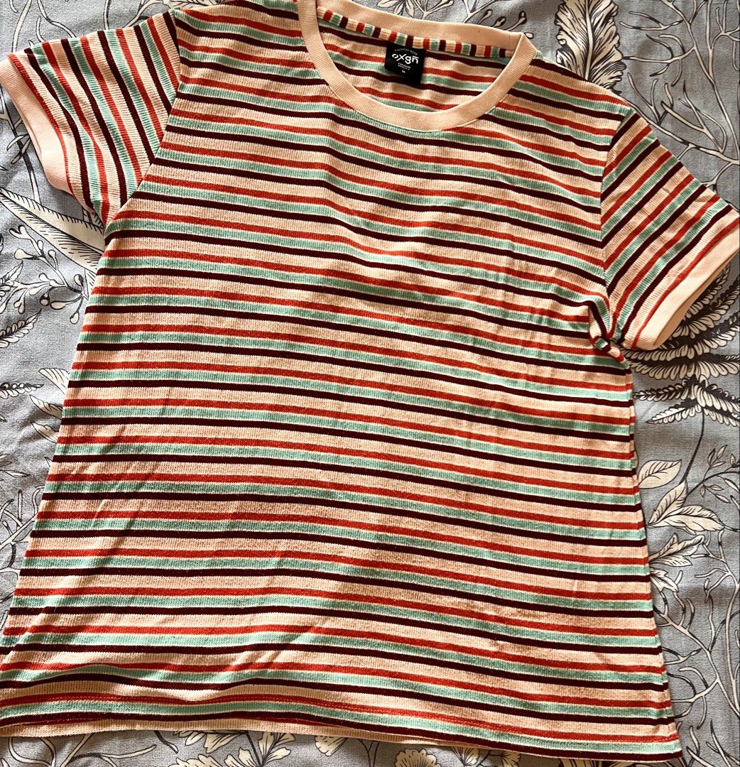 Oxgn Striped T-shirt (Category: Shirts) located in Manila. Submitted by beatep (Listing ID 1421699975, Image 3). Description: See actual pics for reference Shipping will be shouldered by the buyer.