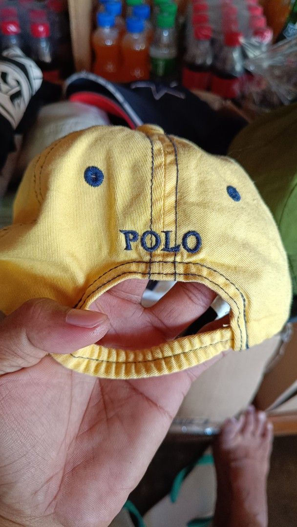 Polo by Ralph Lauren Yellow Cap (Category: Babies & Kids Fashion) located in Cagayan de Oro. Submitted by tryzumclothing292513 (Listing ID 1421625208, Image 2). Description: - Authentic Polo by Ralph Lauren cap - Color: Yellow - Features the iconic polo player logo - "POLO" embroidered on the back - Material: 100% cotton - Includes original tags - Made in Sri Lanka - INFANT SIZE.