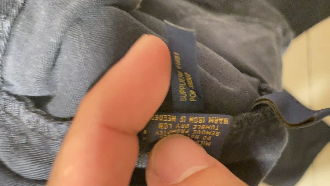 Polo Ralph Lauren Chinos Pants (Category: Chinos) located in Las Pinas. Submitted by choochiee (Listing ID 1421785505, Image 3). Description: - Authentic Polo Ralph Lauren chinos - Size: 30/30 - Classic straight leg fit - Material: 100% cotton - Color: Blue - Features Polo Ralph Lauren leather patch - Made in China.