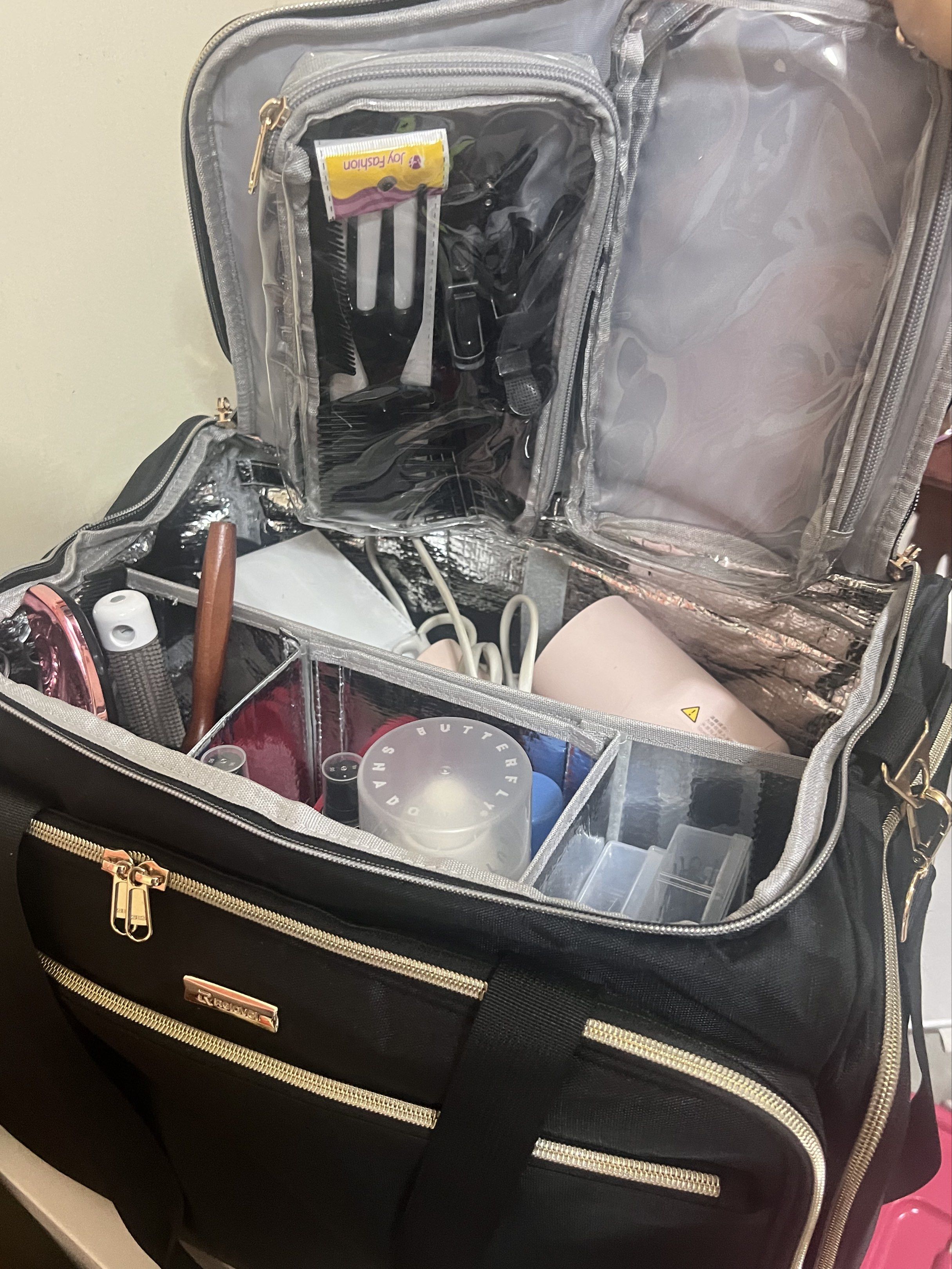 Relavel Makeup Artist Travel Bag (Category: Makeup) located in Taguig. Submitted by pinkblushcorner (Listing ID 1421736780, Image 2). Description: Relavel Professional Hairstylist Bag -Only used a couple of times -Still brandnew condition -Bought from amazon -Bag only!! Hair tools only for demo! .
