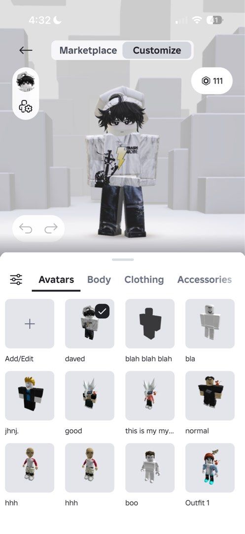ROBLOX ACCOUNT w/111 robux (Category: Others) located in Manila. Submitted by kurdunda (Listing ID 1421693970, Image 1). Description: -w/ voice chat -rebindable -with 111 robux -good at bloxfruit.