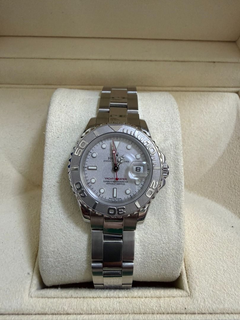 Rolex Yacht-Master Platinum 29mm (Category: Luxury Watches) located in Manila. Submitted by rhyswatchmnl (Listing ID 1421704356, Image 1). Description: - Rolex Yacht-Master Platinum 29mm 169622 Year 2012 Full Set Condition 9.8/10 San Juan City/New Manila QC On hand Other Watches available 375,000 .