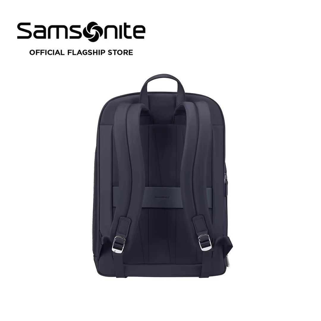 Samsonite Backpack (Category: Backpacks) located in Petaling Jaya. Submitted by snowiegalzz (Listing ID 1421763880, Image 3). Description: SAMSONITE ZALIA 3.0 BACKPACK 15.6" - Dimension: 41.0 x 28.0 x 12.5 cm - Main compartment with laptop sleeve - Convenient front pocket - Comfortable padded shoulder straps - Trolley sleeve for luggage attachment - Ideal for work or travel - Only used once.