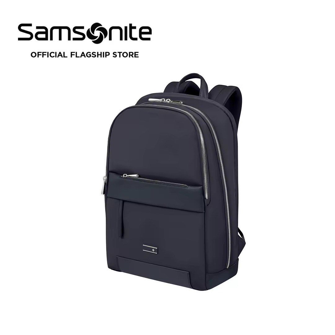Samsonite Backpack (Category: Backpacks) located in Petaling Jaya. Submitted by snowiegalzz (Listing ID 1421763880, Image 2). Description: SAMSONITE ZALIA 3.0 BACKPACK 15.6" - Dimension: 41.0 x 28.0 x 12.5 cm - Main compartment with laptop sleeve - Convenient front pocket - Comfortable padded shoulder straps - Trolley sleeve for luggage attachment - Ideal for work or travel - Only used once.