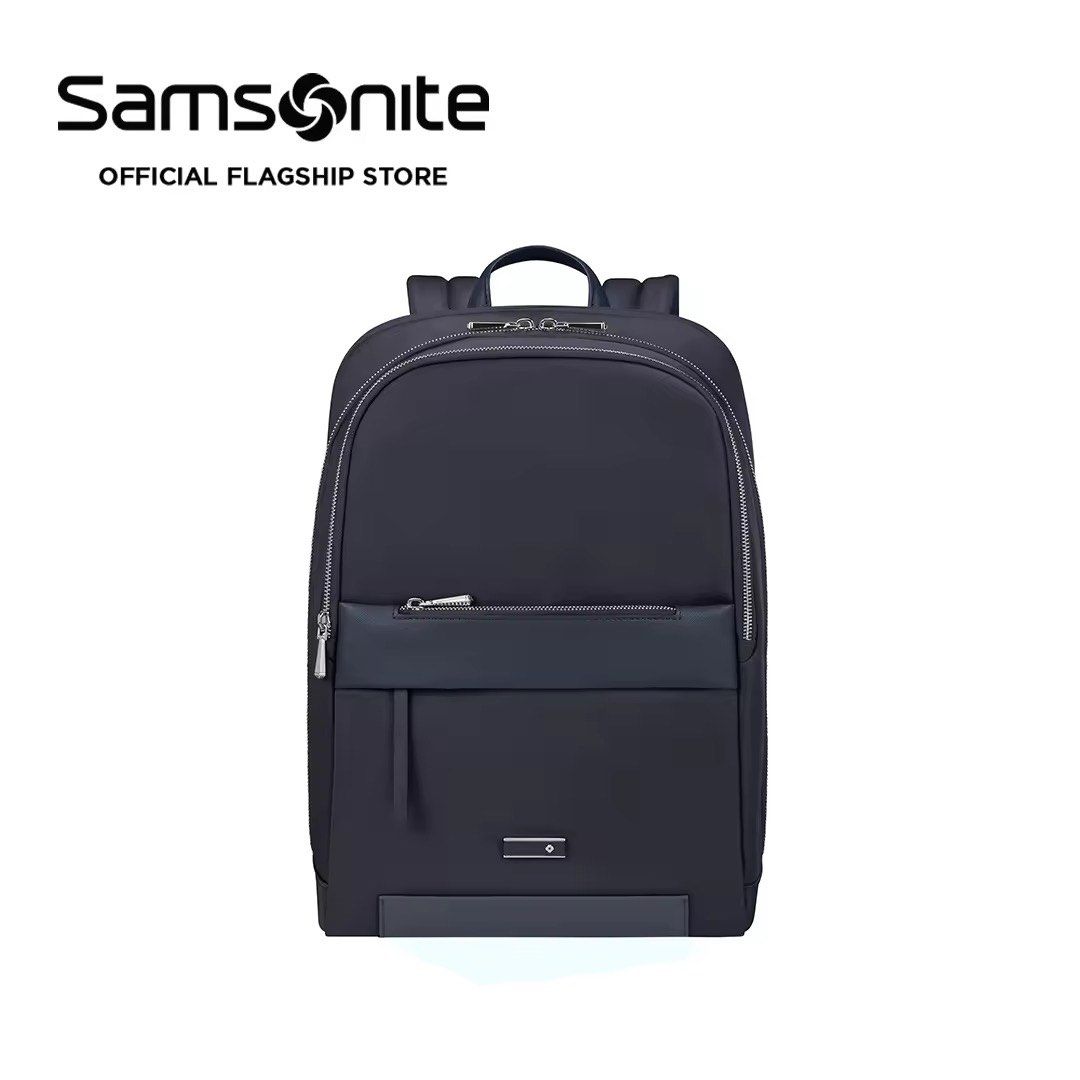 Samsonite Backpack (Category: Backpacks) located in Petaling Jaya. Submitted by snowiegalzz (Listing ID 1421763880, Image 1). Description: SAMSONITE ZALIA 3.0 BACKPACK 15.6" - Dimension: 41.0 x 28.0 x 12.5 cm - Main compartment with laptop sleeve - Convenient front pocket - Comfortable padded shoulder straps - Trolley sleeve for luggage attachment - Ideal for work or travel - Only used once.