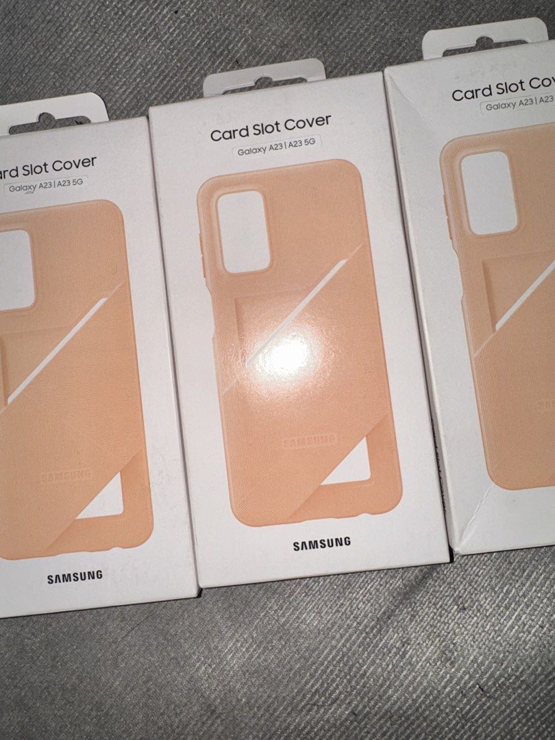 Samsung Galaxy A23 | A23 5G Card Case (Category: Cases & Sleeves) located in Quezon City. Submitted by kentivan21 (Listing ID 1421676756, Image 1). Description: - Samsung Galaxy A23 / A23 5G Card Case - Peach color - Features a card slot - Designed for a snug fit.