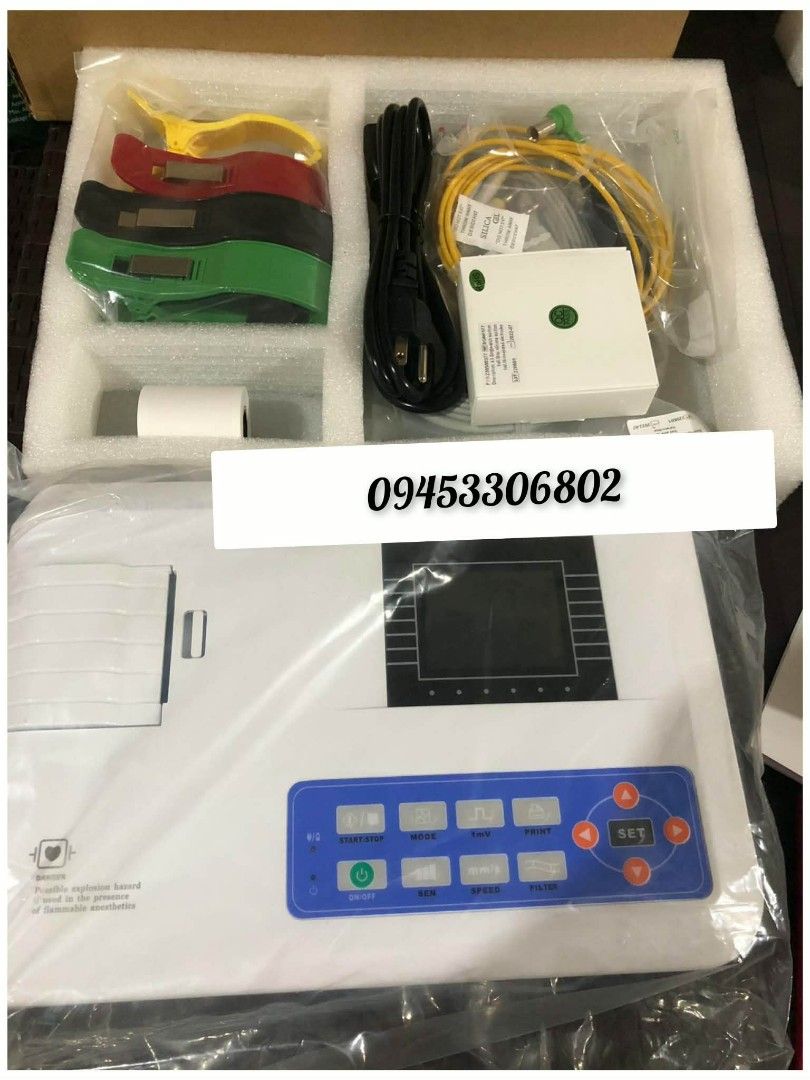 Single channel ECG Machine (Category: Medical Supplies & Tools) located in Quezon City. Submitted by brightphoenix.af3fd8 (Listing ID 1421664450, Image 1). Description: " Sameday Delivery" Brandnew With warranty Complete set Single channel COD Gcash payment Bank transfer Pick up .