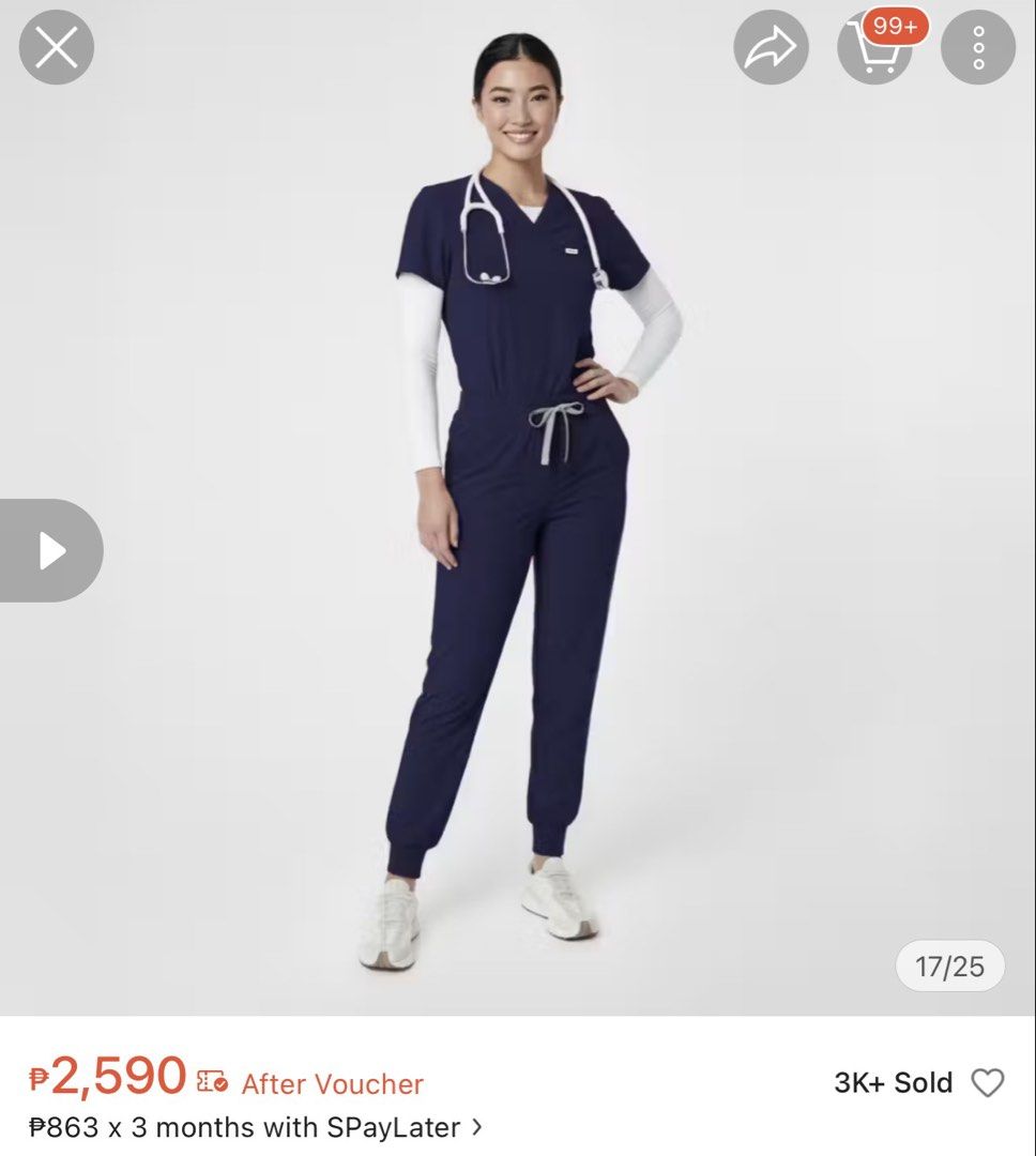 Snicosh Navy Blue ICONIX Scrubsuit (Category: Activewear) located in Angeles City. Submitted by preloved.by.y (Listing ID 1421685957, Image 1). Description: RFS: Wrong Size (Too small for me) Loc: Angeles City, Pampanga MOP: Gcash, payment first PM me for photos.