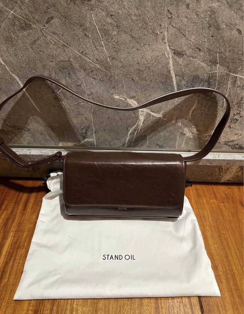 Stand Oil (Category: Shoulder Bags) located in Manila. Submitted by mdeclutterrr (Listing ID 1421653036, Image 1). Description: Stand Oil Bag (korean brand) Model: Butter Bag Classic Color: Maroon (“marron” on website) Bought in Korea Price is negotiable Used 1x (10/10 condition) Can be used as clutch, shoulder bag, crossbody bag Inclusions: Detachable long crossbody strap Dust bag .