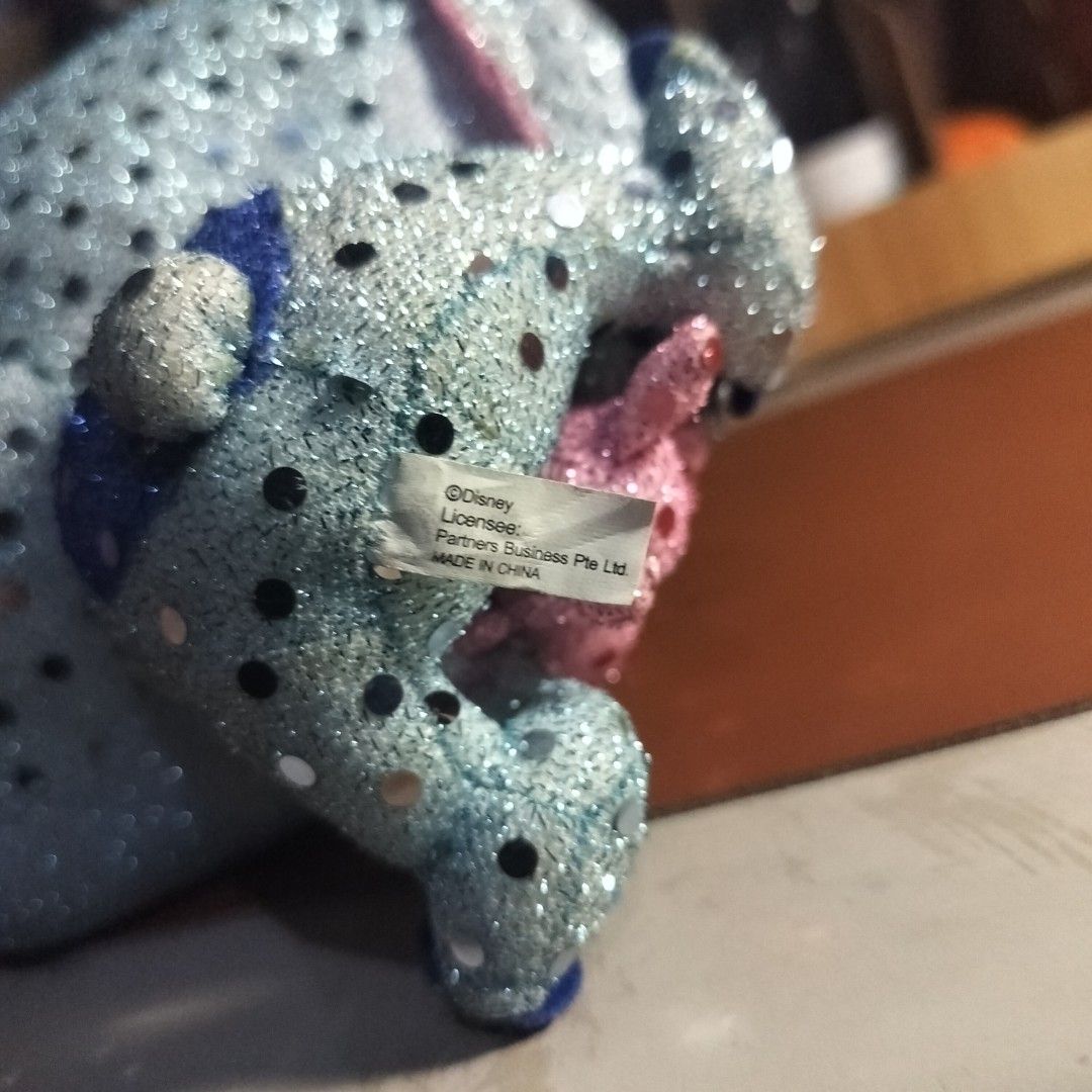 Stitch Sequin Plush Toy (AUTHENTIC DISNEY Brand) (Category: Plushies & Soft Toys) located in Bocaue. Submitted by chilly.beans (Listing ID 1421737843, Image 3). Description: A Bedazzled Boi 💎✨(sequin) - Cute Stitch plush toy - Sparkly sequin design - Disney licensed product - Collectible (RARE) item for Disney fans -No flaws found -6.5" inches Mode of payment: Gcash 💰📲 Buyer will cover the shipping fee 💌 Lalamove 🚥 What you see 👀 is what yo