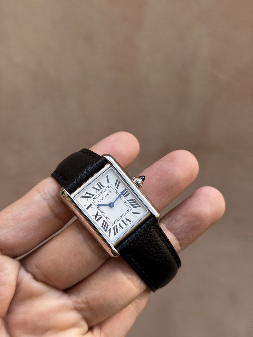 Tank Must de Crtier Large (Category: Luxury Watches) located in Muntinlupa City. Submitted by pdgmwatches (Listing ID 1421662047, Image 2). Description: Must de Crtr Large (34x25.5mm) AF W/ Steel and leather strap.