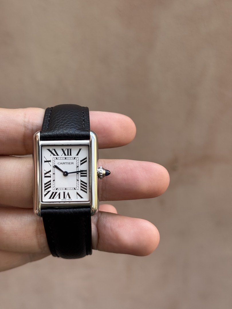 Tank Must de Crtier Large (Category: Luxury Watches) located in Muntinlupa City. Submitted by pdgmwatches (Listing ID 1421662047, Image 1). Description: Must de Crtr Large (34x25.5mm) AF W/ Steel and leather strap.