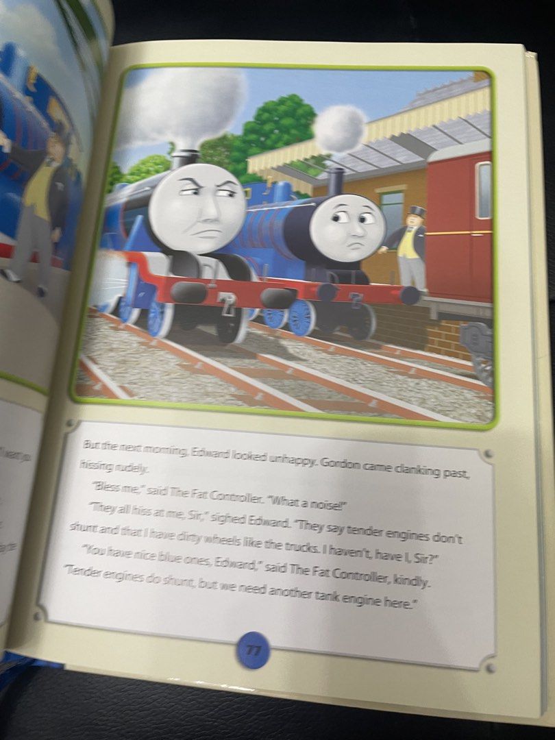 Thomas & Friends Thomas the Tank Engine Story Treasury (Category: Children's Books) located in Paranaque City. Submitted by kashireadsbookstore (Listing ID 1421637522, Image 3). Description: - Thomas & Friends Story Treasury - Features 12 favorite stories - Minor wear and tear visible - Classic Thomas the Tank Engine stories.