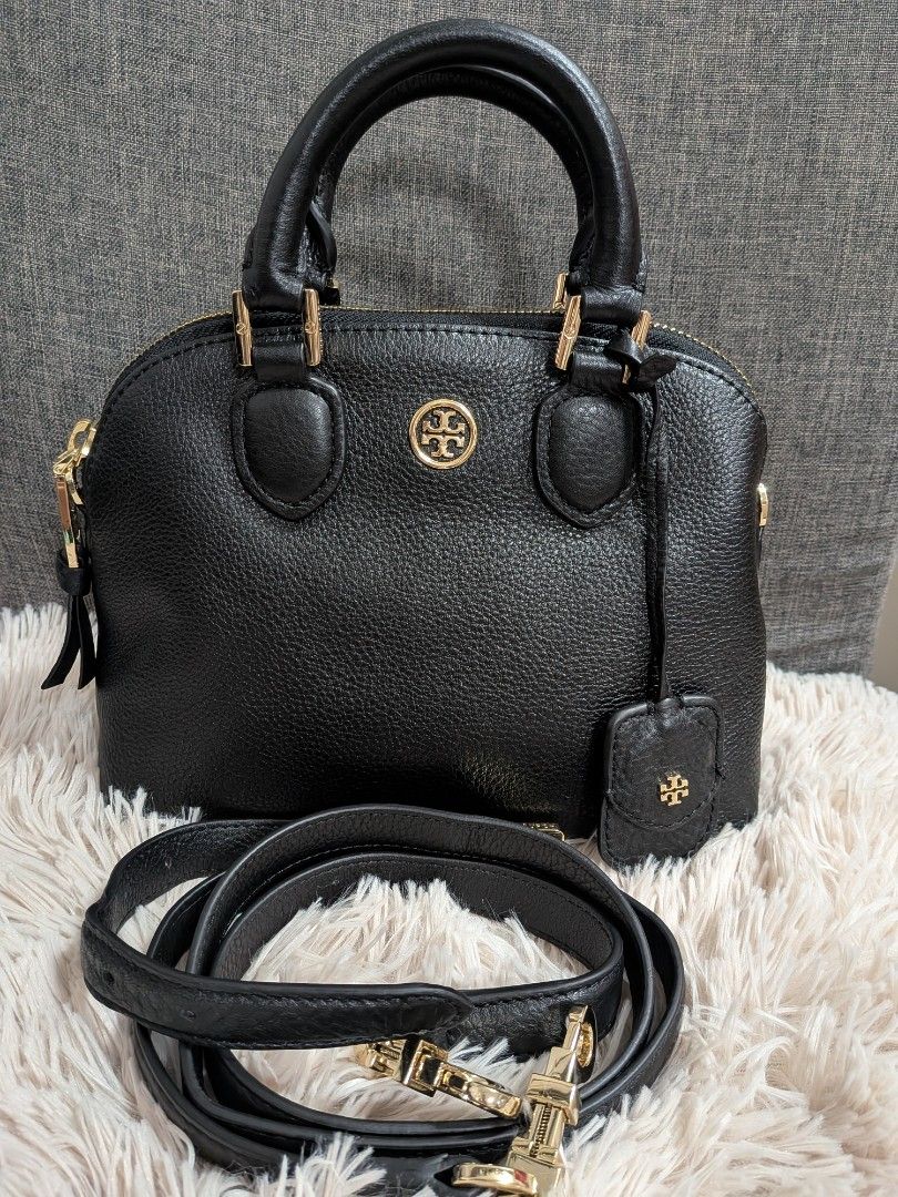 Tory Burch Mini Alma Dome bag (Category: Luxury Bags & Wallets) located in Laoag. Submitted by jjs_treasures (Listing ID 1421727480, Image 1). Description: Original and preloved Excellent condition Lightly used Mini size Pebbled leather With crossbody leather strap message me for detailed pics.