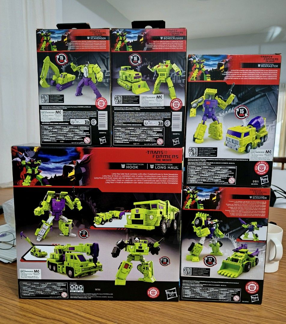 Transformers Studio Series 86 Movie Devastator Full Set + Upgrades NEW ...