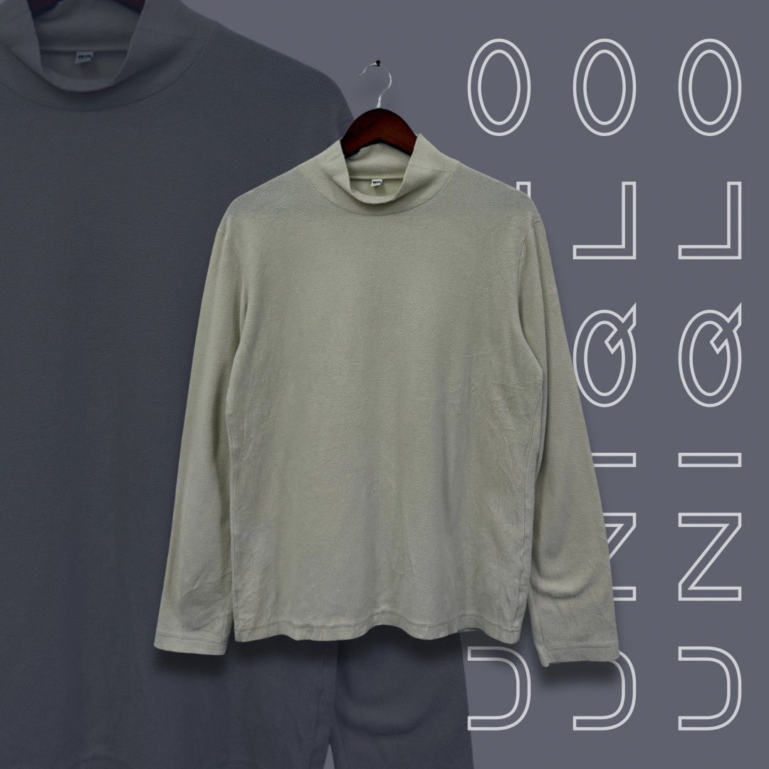 UNIQLO Thin Fleece Turtleneck Sweater (Category: Coats, Jackets and Outerwear) located in Imus. Submitted by mbplph (Listing ID 1421763127, Image 1). Description: (UNIQLO) Thin Fleece Turtleneck Sweater Size on Tag: L Dimensions: L 24.5 IN ~ W 21 IN Color: Off White MEN BY PENNYLAINEPH PRICE: ₱249 ⚠️ SHIPPING NOT INCLUDED (PRICE + SF).