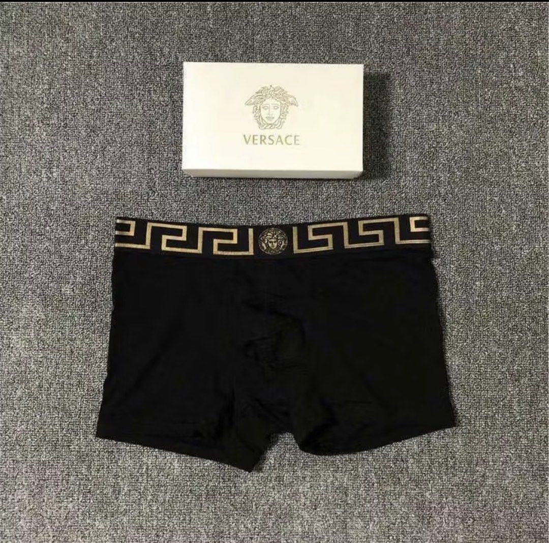 Versace Boxer Briefs (Category: Underwear) located in Manila. Submitted by ralphannen53583 (Listing ID 1421762901, Image 2). Description: - Premium boxer briefs - Available Colors: White, Black, Blue, Red, Brown - Gold and black Versace logo waistband - Includes ziplock MEN’S AND WOMEN’S DAILY ESSENTIAL CROPTOP, STRAP BRA, SPORTS BRA, BOOTY SHORTS BOXER BRIEFS (UNISEX), BIKINI PANTY AND THONG DM FOR MORE PRODUCT PICTURES 👙🩲 PREMIUM QUALITY ✅ WI