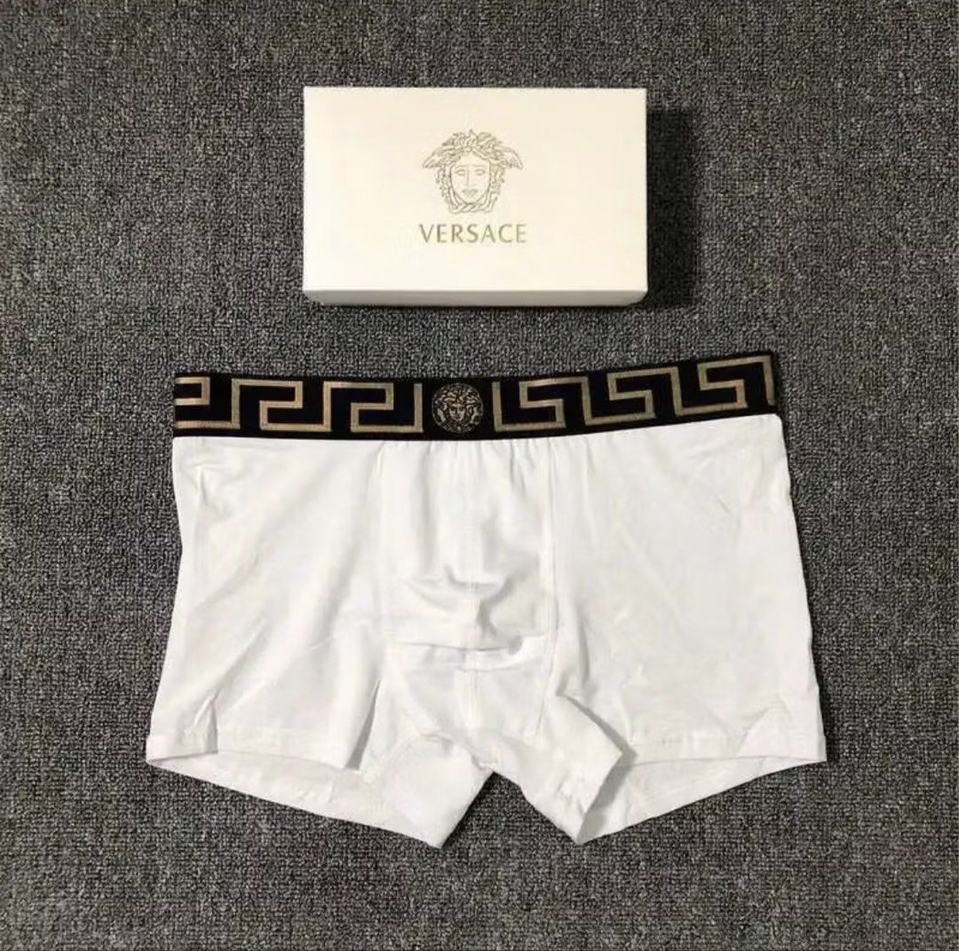 Versace Boxer Briefs (Category: Underwear) located in Manila. Submitted by ralphannen53583 (Listing ID 1421762901, Image 3). Description: - Premium boxer briefs - Available Colors: White, Black, Blue, Red, Brown - Gold and black Versace logo waistband - Includes ziplock MEN’S AND WOMEN’S DAILY ESSENTIAL CROPTOP, STRAP BRA, SPORTS BRA, BOOTY SHORTS BOXER BRIEFS (UNISEX), BIKINI PANTY AND THONG DM FOR MORE PRODUCT PICTURES 👙🩲 PREMIUM QUALITY ✅ WI