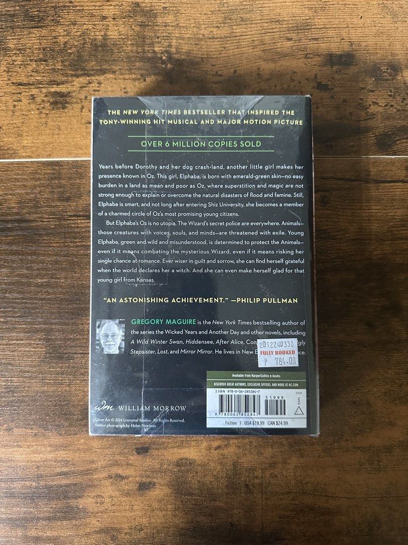Wicked by Gregory Maguire (Category: Storybooks) located in General Trias. Submitted by olafed (Listing ID 1421690889, Image 2). Description: - Sealed and never been opened - Just kept on my book shelf - See pictures for condition MOP: Gcash / Maribank / BDO .