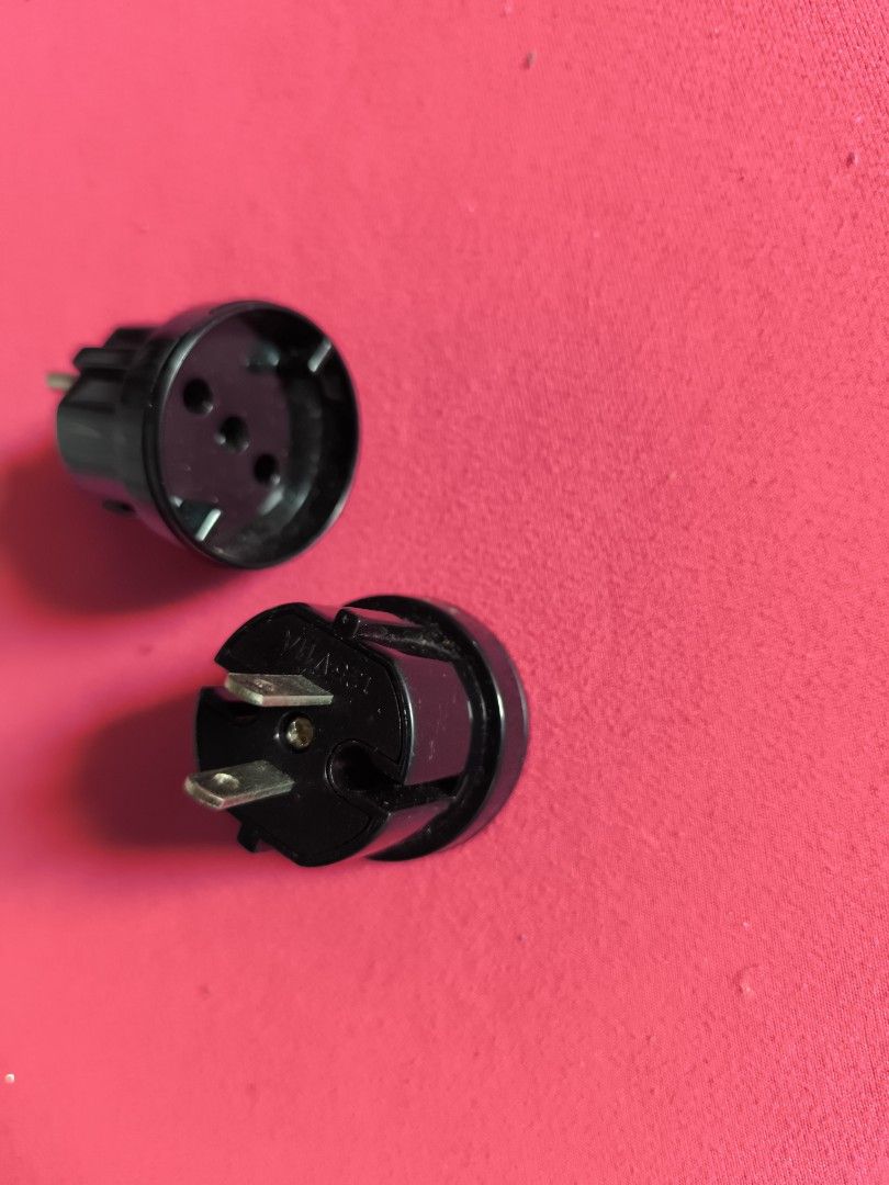 2-Pin to 3-Pin Adapter 2pcs (Category: Cables & Adaptors) located in Cavite. Submitted by Combiishop (Listing ID 1421805401, Image 1). Description: - Converts 2-pin plugs to 3-pin. - Fits standard 3-pin outlets. - Compact and portable design. - Easy to use. - Perfect for various electronics..