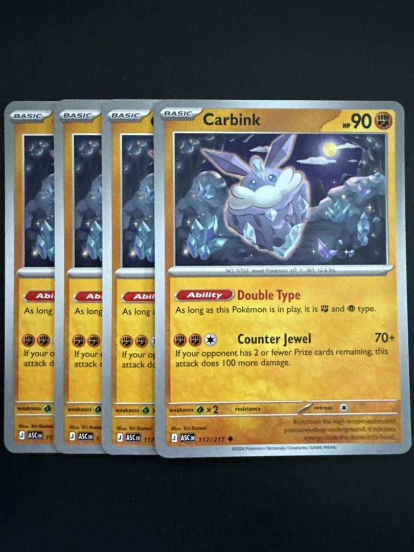 Ascended Heroes - Carbink (Pokemon), Hobbies & Toys, Toys & Games on  Carousell