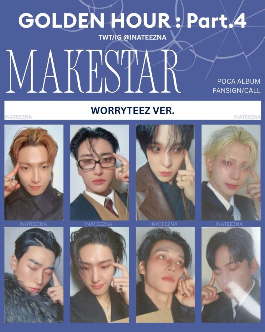 ATEEZ Golden Hour Part.4 Makestar Worryteez Ver. POCA Album