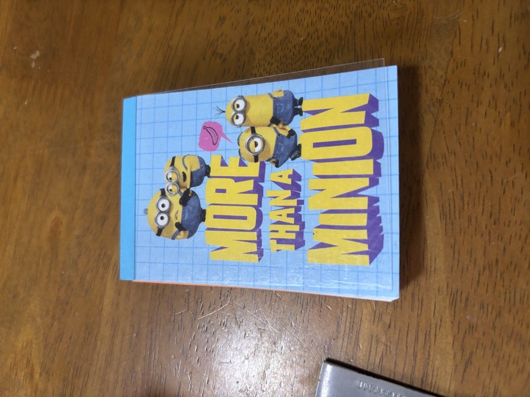 bundle: Minion Popmart & 3 other merch (Category: Character Goods) located in Calamba. Submitted by cur8d (Listing ID 1421883431, Image 2). Description: opened box missing 2 poles includes mini folder, mini pad , mini charm .