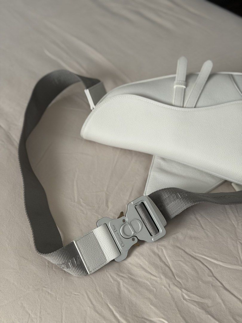 Dior Saddle Bag (rare white) (Category: Luxury Bags & Wallets) located in Taguig. Submitted by ericalopez (Listing ID 1421887608, Image 3). Description: Dior Saddle Bag (rare white) Price: 120,000 —> 89,000 Unused with box, dust bag, care card 100% Authentic Location: Pick up Or Delivery via lalamove or lbc .