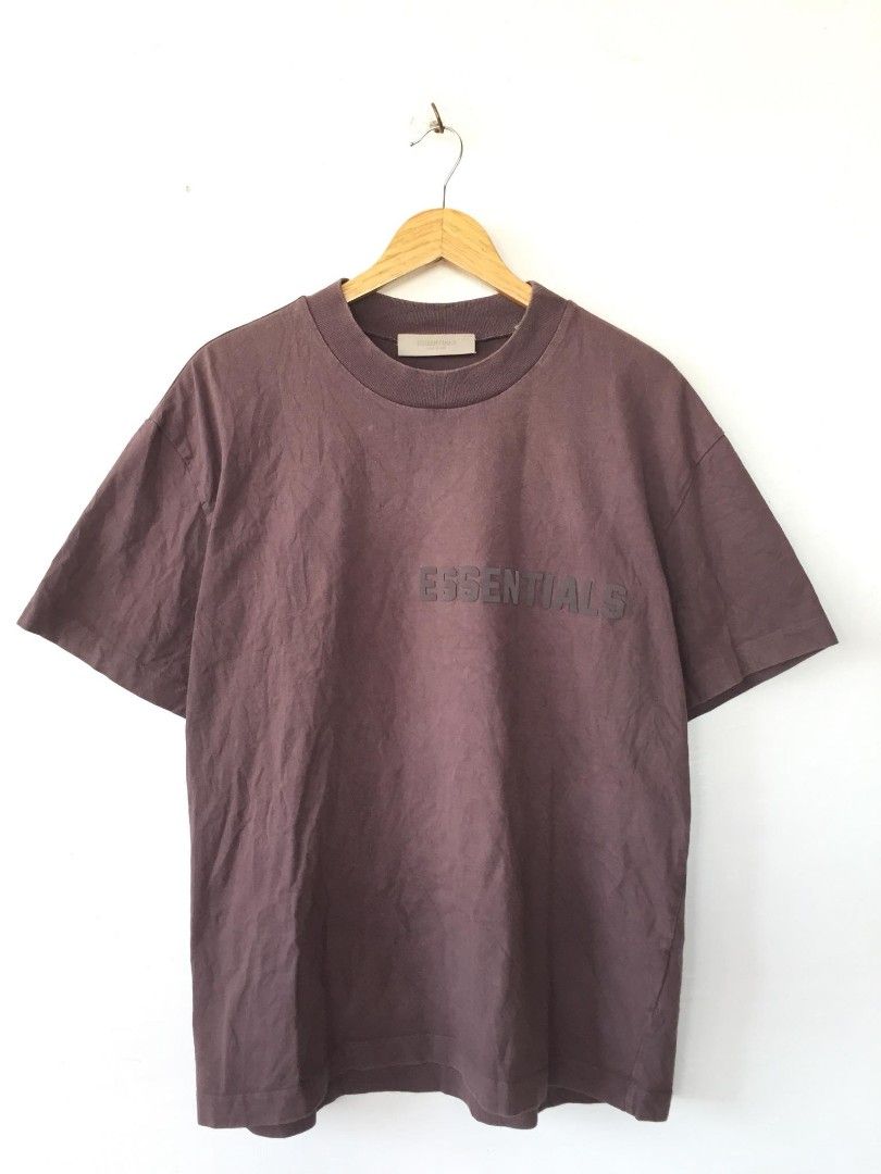 Essentials Fear of God T-shirt (Category: Tshirts & Polo Shirts ) located in Manila. Submitted by niggzreyno51476 (Listing ID 1421913103, Image 2). Description: - Essentials T-shirt - Muted purple color - Size: M - Features Essentials logo on front - Fear of God tag on back - Made of 100% cotton - Classic crew neck - Short sleeves.