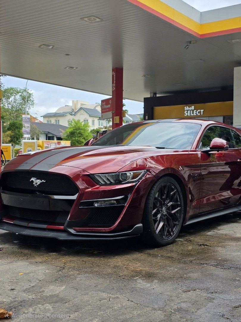 Ford Mustang 5.0 GT (A) (Category: Used Cars) located in Singapore. Submitted by swattan (Listing ID 1421873695, Image 2). Description: With Secured New 10 year COE by Motorway Upgraded the followings 1. REMUS Exhaust 2. BC BR Coil over suspension 3. 20" forged wheels 4. 14" android player 5. Full essato speakers 6. Extra battery pack 7. Front and rear anti roll bars 8. Full lower links 9. Lower control arm knuckle New paint job with racing strip