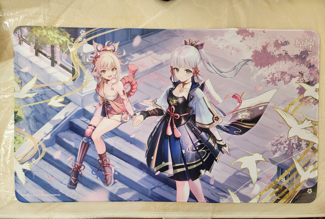 Genshin Impact Yoimiya Ayaka Mousepad (Category: Mouse & Mousepads) located in Las Pinas. Submitted by alecsadanielle (Listing ID 1421876924, Image 1). Description: - Genshin Impact mousepad featuring Yoimiya and Ayaka. - Comes in its original box. Official Merch - Dimensions: Approximately 70cm x 40cm. - RFS: decluttering.
