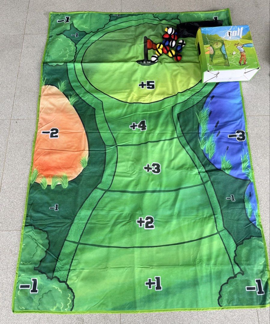 Golf Game Set (Category: Golf) located in Taguig. Submitted by toyang50 (Listing ID 1421813976, Image 2). Description: - Complete golf game set - Includes large play mat - Comes with putting green - Features game instructions - Includes a carrying bag for easy storage and transport - Perfect for indoor or outdoor fun - Ready to play!.