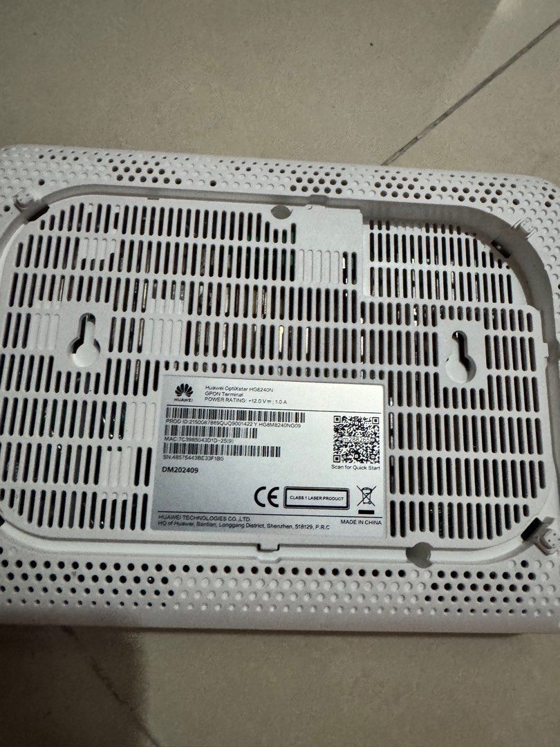 Huawei OptiXstar HG8240N ONT ONR router terminal, Computers & Tech ...
